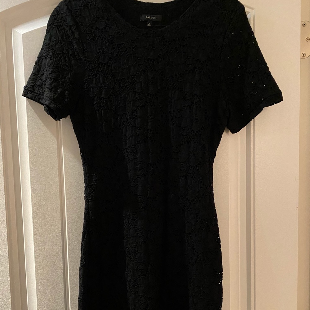Babaton lace overlay bodycon T-shirt dress size M